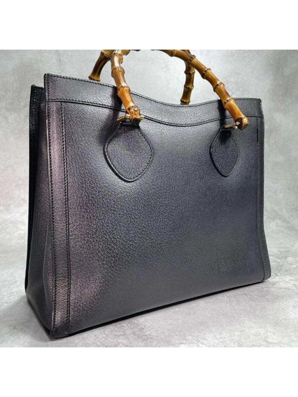 Gucci Handbag Diana Bamboo Black Leather